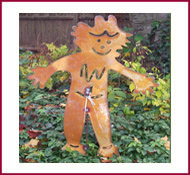 Metal Scarecrow Garden Stake