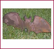 Rustic Metal Halloween Bat